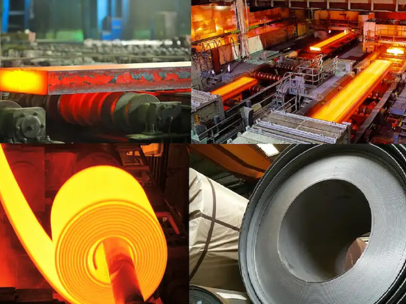 All stages in the hot rolled steel production process