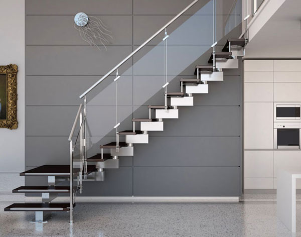 Decorative welded stainless steel pipes used for stair railings and handrails