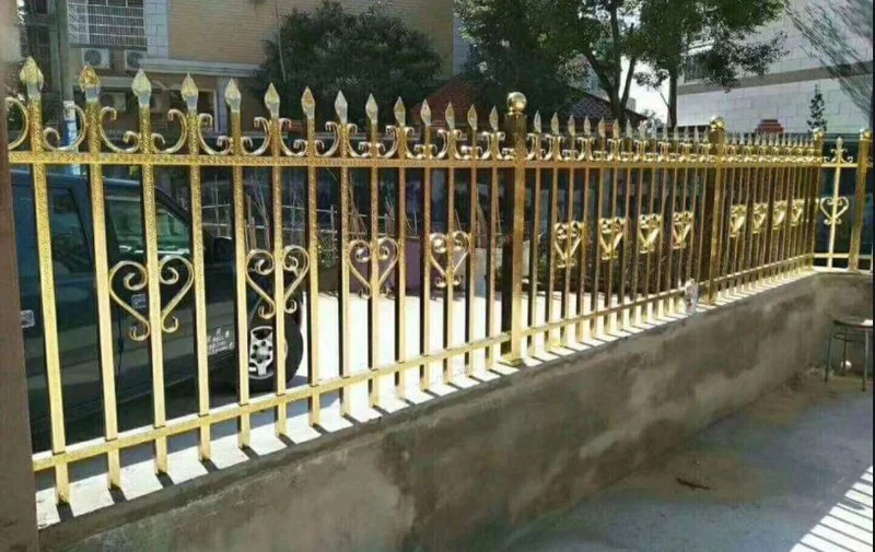 Fences made from decorative stainless steel pipes.