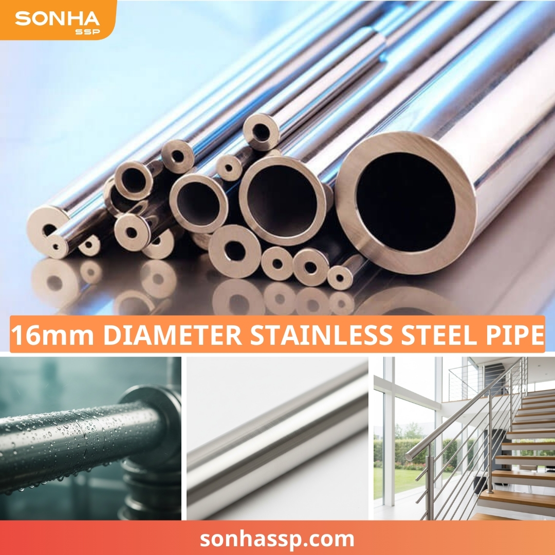 16mm diameter stainless steel pipe