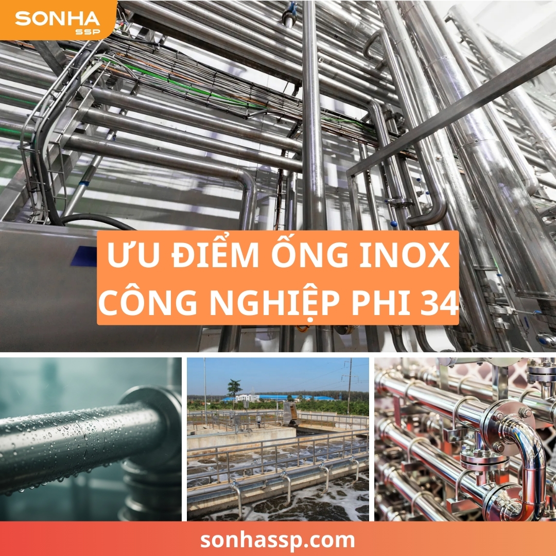 Ưu điểm ống inox công nghiệp phi 34