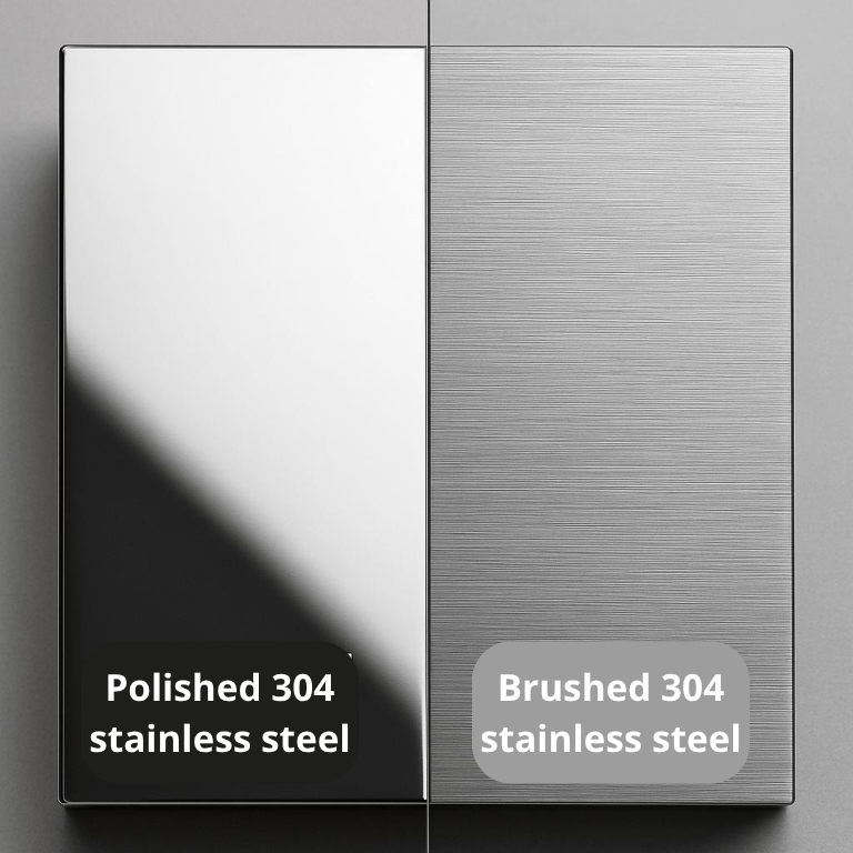The surface of 304 stainless steel